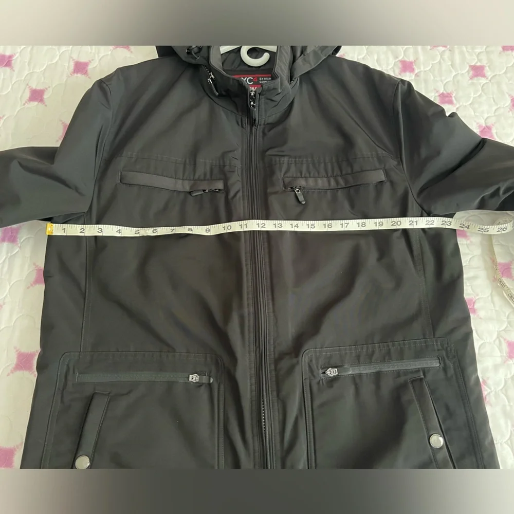 Johnston & Murphy Black XC4 Extreme Comfort Hood Cargo Performance Jacket Large